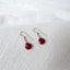 Dainty Ruby Drop Earrings - Lolabean