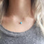 Dainty Turquoise Birthstone Necklace - Lolabean