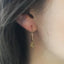Handmade citrine hoop earrings in 14k gold filled by Lolabean