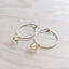 Pair of citrine hoop earrings, November birthstone jewelry