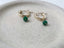 Emerald Drop Hoop Earrings - Lolabean