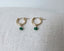 Emerald Drop Hoop Earrings - Lolabean