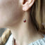 Garnet Birthstone Paperclip Earrings - Lolabean