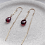 Garnet Birthstone Paperclip Earrings - Lolabean