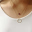 Garnet & Circle Layered Necklace | January Birthstone Jewelry - Lolabean