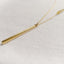 Gold Long Bar Necklace with Citrine - Lolabean
