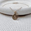 Dainty gold initial charm chain bracelet with small letter charm - personalized jewelry gift for mom