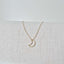 Open Moon Necklace – Minimal Crescent Moon Gold - Filled Necklace - Lolabean