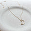 Open Moon Necklace – Minimal Crescent Moon Gold - Filled Necklace - Lolabean