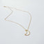Open Moon Necklace – Minimal Crescent Moon Gold - Filled Necklace - Lolabean