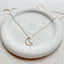Open Moon Necklace – Minimal Crescent Moon Gold - Filled Necklace - Lolabean