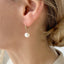 Pearl Dangle Hoop Earrings - Lolabean