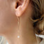 Pearl Drop Threader Earrings - Lolabean