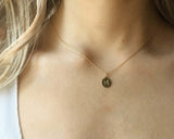 Personalized Initial Disc Necklace