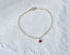 Tiny Ruby Dangle Bracelet - Lolabean