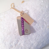 Birthstone Initial Tag Necklace - Lolabean