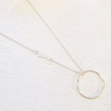 Silver Short Gem Circle Necklaces - Lolabean