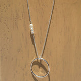 Silver Short Gem Circle Necklaces - Lolabean